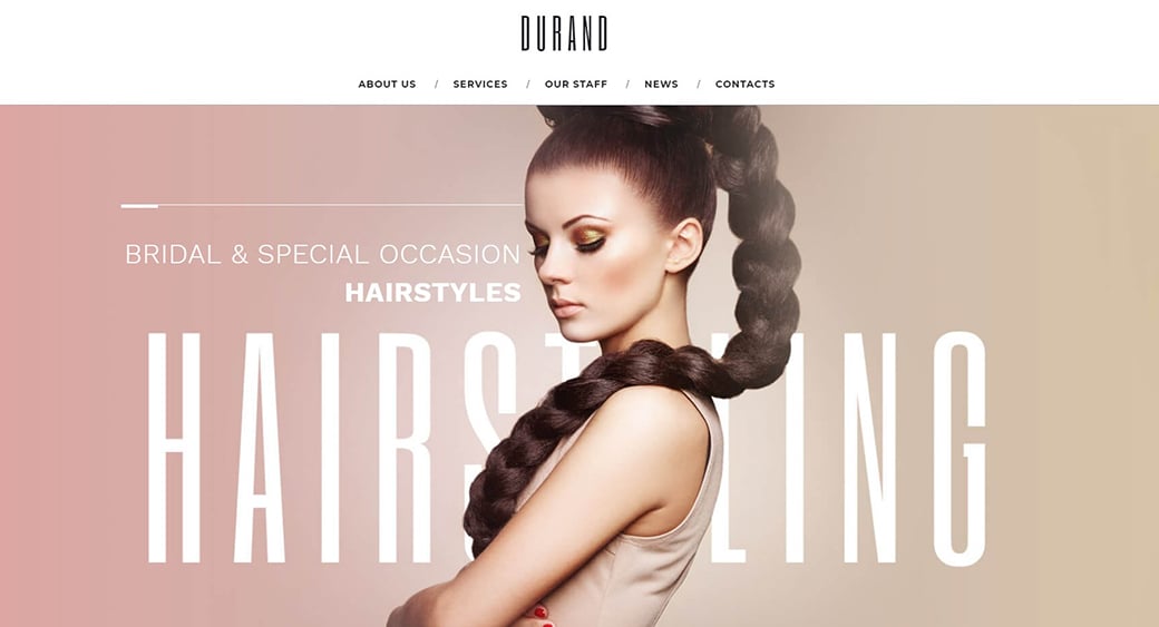 feminine website templates for hair salon