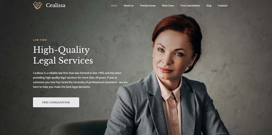 Cealissa - law firm website design for lawyers and attorneys