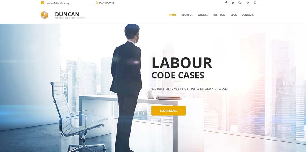 legal help - law firm website template