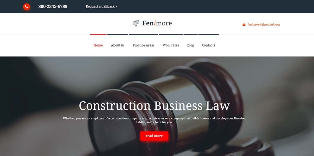 law firm web template for legal advice site