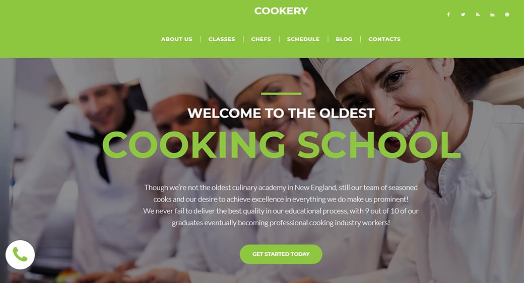 green cooking courses website