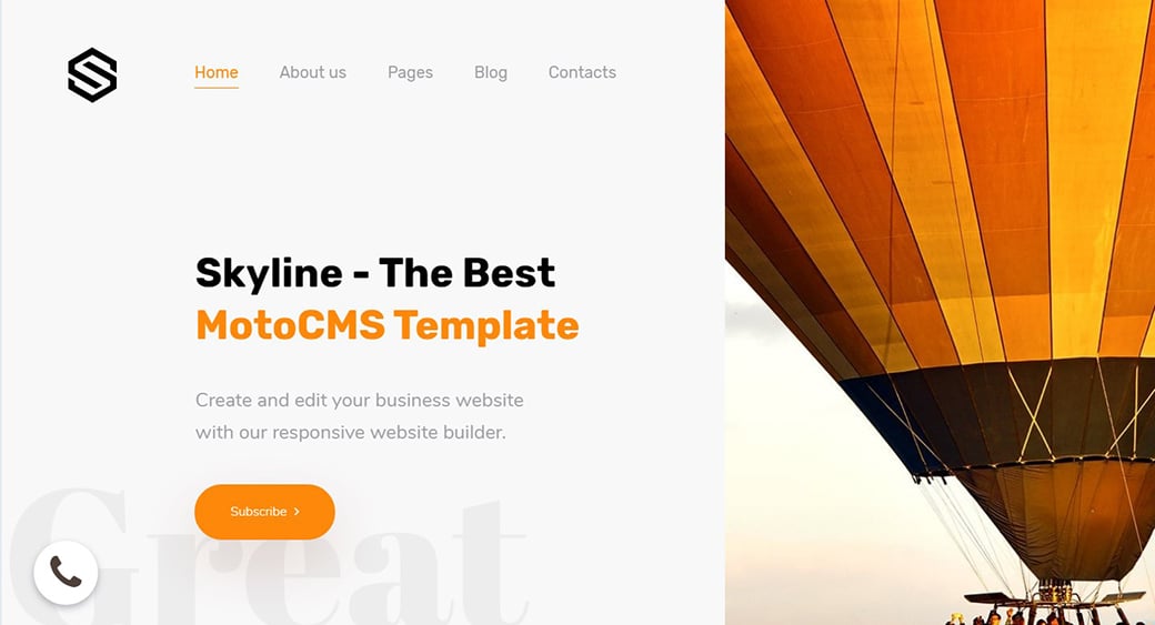 orange and yellow website template