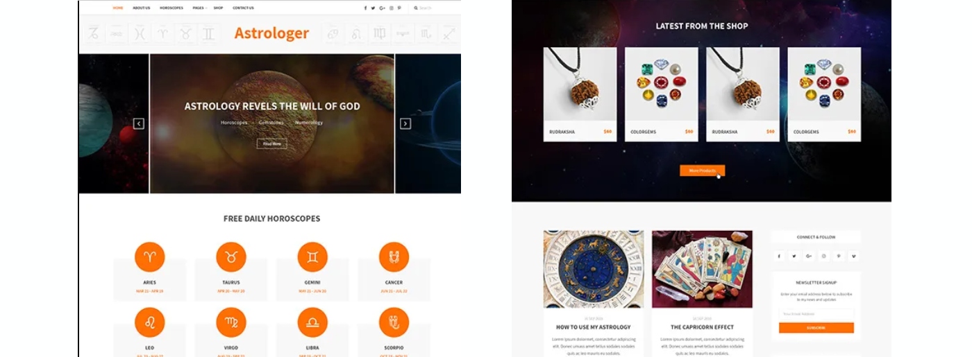 Astrologer - Astrology WordPress theme