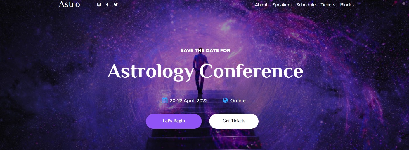 Astrology Website Design for Astrology Conference