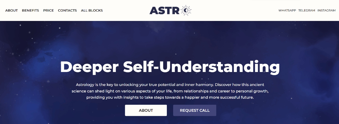 astrology website templates