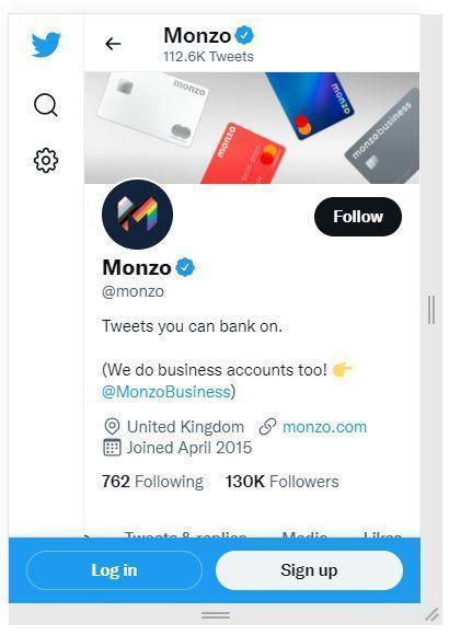 Monzo social media