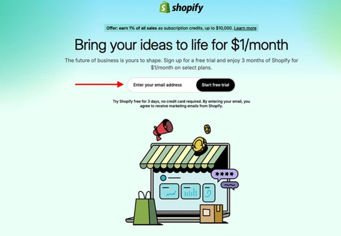  Step 1: Sign Up for Shopify